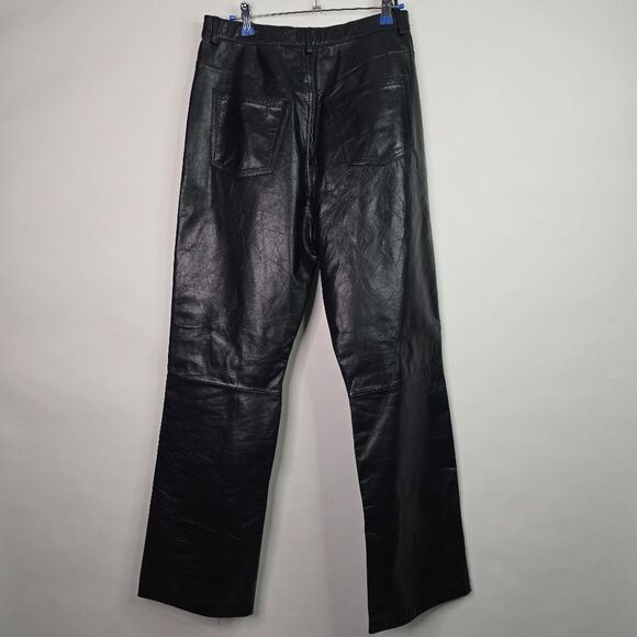 Gap Maternity Black Genuine Leather Bootcut Pants - Picture 3 of 7